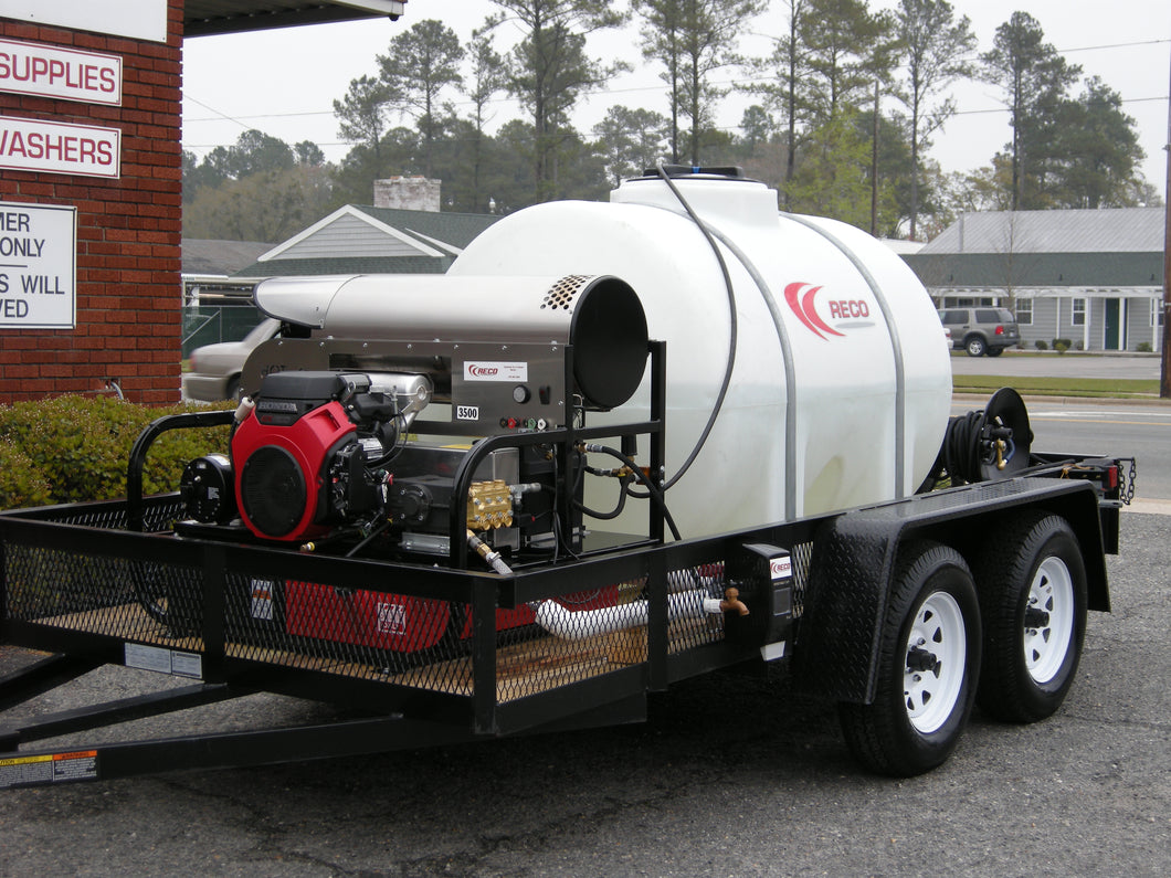 RECO Hot Water Pressure Washer - 525 Gallon Holding Tank - Skid Unit -  CALL FOR PRICING